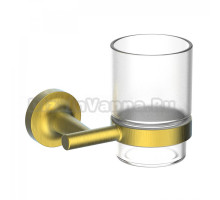 Стакан для ванной Wonzon & Woghand Simple WW-6521-BG настенный, золото, стеклянный