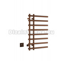 Полотенцесушитель электрический Boheme Venturo 722-BRB 80x50 см, скрытое подключение слева, брашированная бронза, лесенка, из стали