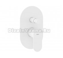 Встраиваемый смеситель для душа и ванны Ravak Eleganta EL 061.10WV.O2 С ВНУТРЕННЕЙ ЧАСТЬЮ, белый вельвет