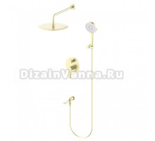 Душевой комплект Wonzon & Woghand Brilliant WW-88939079-BG С ВНУТРЕННЕЙ ЧАСТЬЮ, брашированное золото