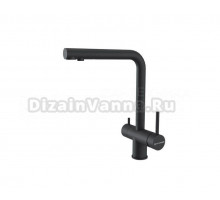 Смеситель для кухни KUCHENSTERN Fokus-FS 401BL40 c подключением фильтра, черный