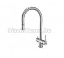 Смеситель для кухни KUCHENSTERN Drim-FS 403SS40 c подключением фильтра, нержавеющая сталь
