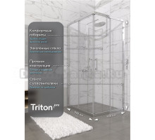 Душевой уголок Triton Фикс 90х90 см, без поддона, профиль хром