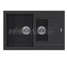 Кухонная мойка KUCHENSTERN PLAT 60-2 черный 207BL20