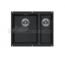 Кухонная мойка KUCHENSTERN UNDER 60-2 черный 102BL10