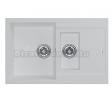 Кухонная мойка KUCHENSTERN PLAT 60-2 белый 207WH20