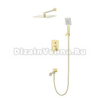 Душевой комплект Wonzon & Woghand Flex WW-88939072-BG С ВНУТРЕННЕЙ ЧАСТЬЮ, брашированное золото