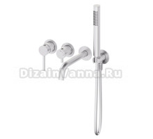 Встраиваемый смеситель для душа и ванны Wonzon & Woghand Stick WW-889017-BN С ВНУТРЕННЕЙ ЧАСТЬЮ, брашированный никель