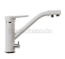 Смеситель для кухни 40к MIXLINE ML-GS05 (331) белый с выходом для питьевого фильтра