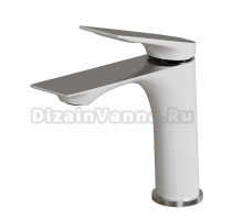 Смеситель для раковины 30k MIXLINE ML41-04 "Swan White" БЕЛЫЙ/ХРОМ