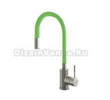 Смеситель для кухни 35k MIXLINE MLSS-0325 ЗЕЛЕНЫЙ гибкий силиконовый излив