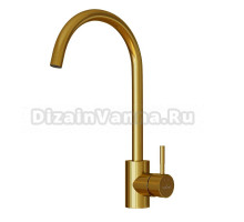 Смеситель для кухни 35k MIXLINE MLSS-0303G трубчатый излив, ЗОЛОТО