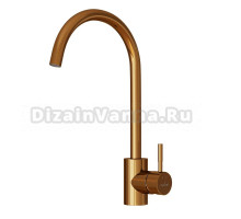 Смеситель для кухни 35k MIXLINE MLSS-0303BR трубчатый излив, БРОНЗА