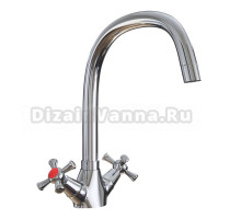 Смеситель для кухни 1/2 керамический MIXLINE ML10-032 высокий излив под гайку (без подводки)