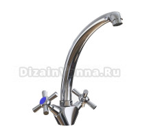 Смеситель для кухни 1/2 керамический MIXLINE ML09-032 высокий излив под гайку (без подводки)