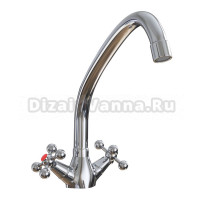 Смеситель для кухни 1/2 керамический MIXLINE ML07-032 высокий излив под гайку (без подводки)