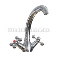 Смеситель для кухни 1/2 керамический MIXLINE ML07-031 низкий излив под гайку (без подводки)