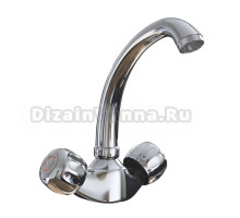 Смеситель для кухни 1/2 керамический MIXLINE ML02-032 низкий излив под гайку (без подводки)