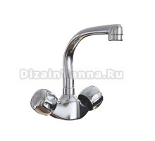 Смеситель для кухни 1/2 керамический MIXLINE ML02-031 высокий излив под гайку (без подводки)