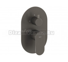 Встраиваемый смеситель для душа и ванны Ravak Eleganta EL 065.60RGB.O2 С ВНУТРЕННЕЙ ЧАСТЬЮ, брашированный графит