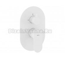 Встраиваемый смеситель для душа и ванны Ravak Eleganta EL 065.10WV.O2 С ВНУТРЕННЕЙ ЧАСТЬЮ, белый вельвет