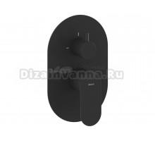 Встраиваемый смеситель для душа и ванны Ravak Eleganta EL 065.20BLM.O2 С ВНУТРЕННЕЙ ЧАСТЬЮ, матовый черный