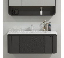 Тумба с раковиной Black&White Universe 100 подвесная, P02 sparkle grey