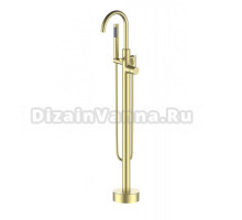 Напольный смеситель для ванны с душем Wonzon & Woghand Stick WW-88649017-BG С ВНУТРЕННЕЙ ЧАСТЬЮ, брашированное золото
