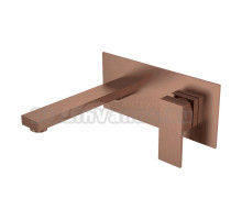 Смеситель для раковины Boheme Qubic 475-BRB С ВНУТРЕННЕЙ ЧАСТЬЮ, brushed bronze