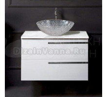 Тумба с раковиной Armadi Art NeoArt 80 белая с ручками Luce  хром