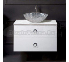 Тумба с раковиной Armadi Art NeoArt 80 белая с ручками Moon хром