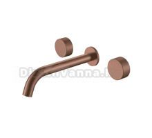 Смеситель для раковины Boheme Stick spirale 152-2-BRB.4 С ВНУТРЕННЕЙ ЧАСТЬЮ, brushed bronze