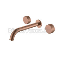 Смеситель для раковины Boheme Stick spirale 152-2-CB.4 С ВНУТРЕННЕЙ ЧАСТЬЮ, copper brushed