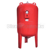 Расширительный бак VRT WVH-150 для отопления, 150 л, с манометром, 1 1/2" НР