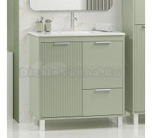 Тумба с раковиной Brevita Risacca 80 напольная, 2 дверцы, 1 ящик, pistachio