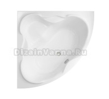 Акриловая ванна Lavinia Boho Elegant 37050150 150x150 см, угловая, встраиваемая, белая, асимметричная, с каркасом, для двоих, с экраном