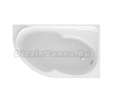 Акриловая ванна Lavinia Boho Grance Hill 3703170R 170x105 см, угловая, правая, встраиваемая, белая, асимметричная, с каркасом, с экраном