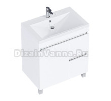 Тумба с раковиной 1MarKa Cube 80, шарли синий