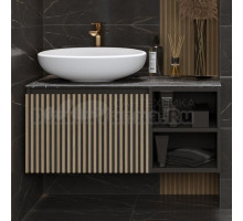 Тумба с раковиной 1MarKa Rail 80, шарли синий