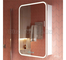 Зеркало-шкаф Alavann Lana 60х80 R с подсветкой, антизапотеватель, часы