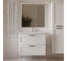 Мебель для ванной комнаты MebelVann Arcadia 80 подвесная, белая, 2 ящика