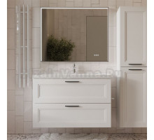 Мебель для ванной комнаты MebelVann Arcadia 100 подвесная, белая, 2 ящика