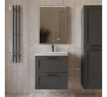 Мебель для ванной комнаты MebelVann Arcadia 60 подвесная, антрацит, 2 ящика