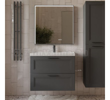 Мебель для ванной комнаты MebelVann Arcadia 80 подвесная, антрацит, 2 ящика
