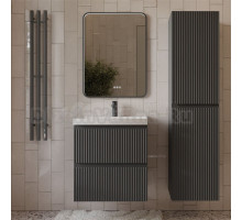 Мебель для ванной комнаты MebelVann Pulse 60 подвесная, антрацит, 2 ящика