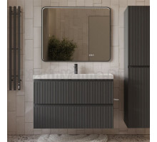 Мебель для ванной комнаты MebelVann Pulse 100 подвесная, антрацит, 2 ящика