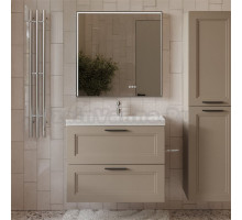 Мебель для ванной комнаты MebelVann Arcadia 80 подвесная, бежевая, 2 ящика
