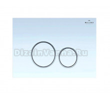 Кнопка смыва для унитаза Milleau Nuage MR0425K-A5.00 АБС-пластик, цвет глянцевый белый, хром