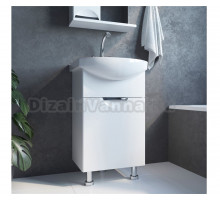 Тумба под умывальник Элеганс-50 I тумба для ванной Mixline 50х29х83 Белый ПВХ