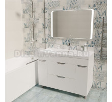 Тумба д/ванной "ЭТЬЕН-90" под раковину Нелли-90 (MIXLINE) (ПВХ)